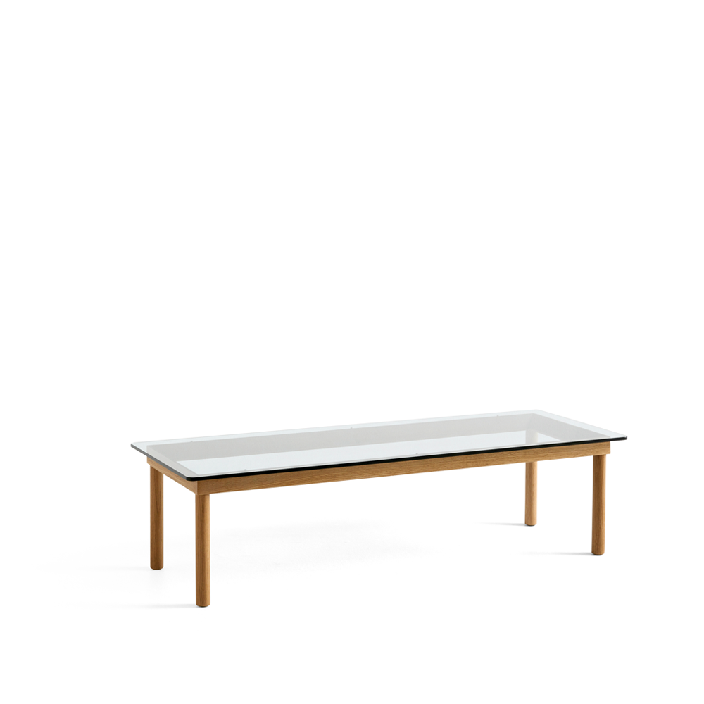 HAY Kofi coffee table Oak-clear glass, 50 cm