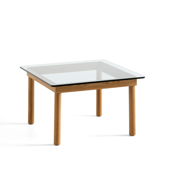 Kofi coffee table - Oak-clear glass, 60 cm - HAY