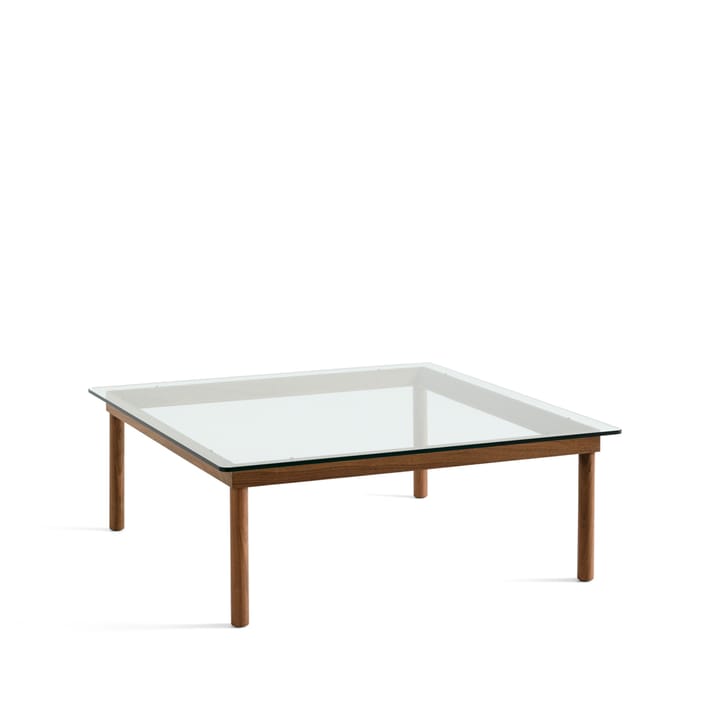 Kofi coffee table - Walnut-clear glass, 100 cm - HAY