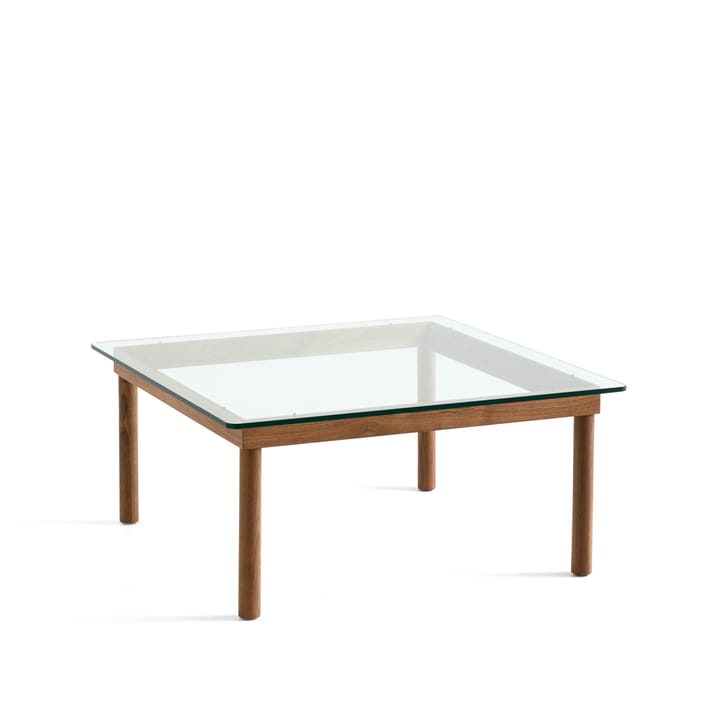 Kofi coffee table - Walnut-clear glass, 80 cm - HAY