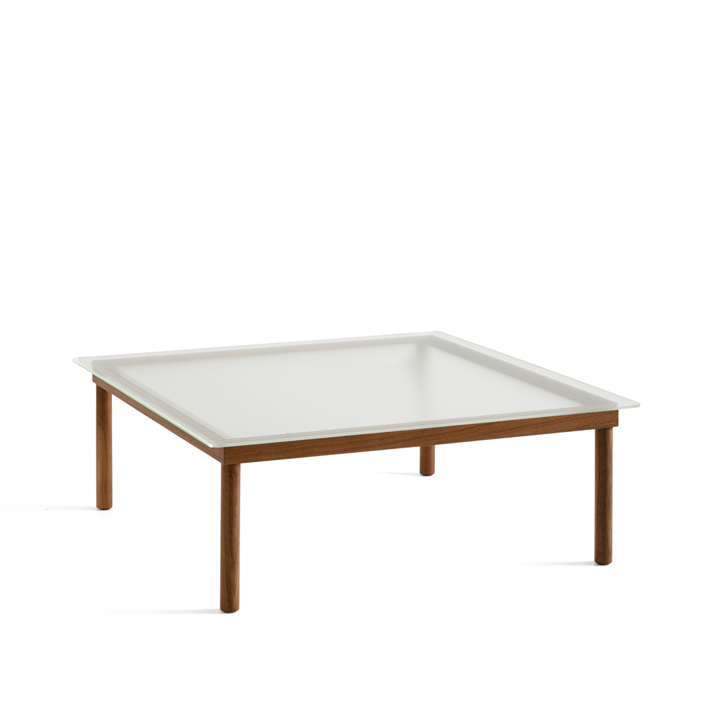 HAY Kofi coffee table Walnut-ribbed glass, 100 cm