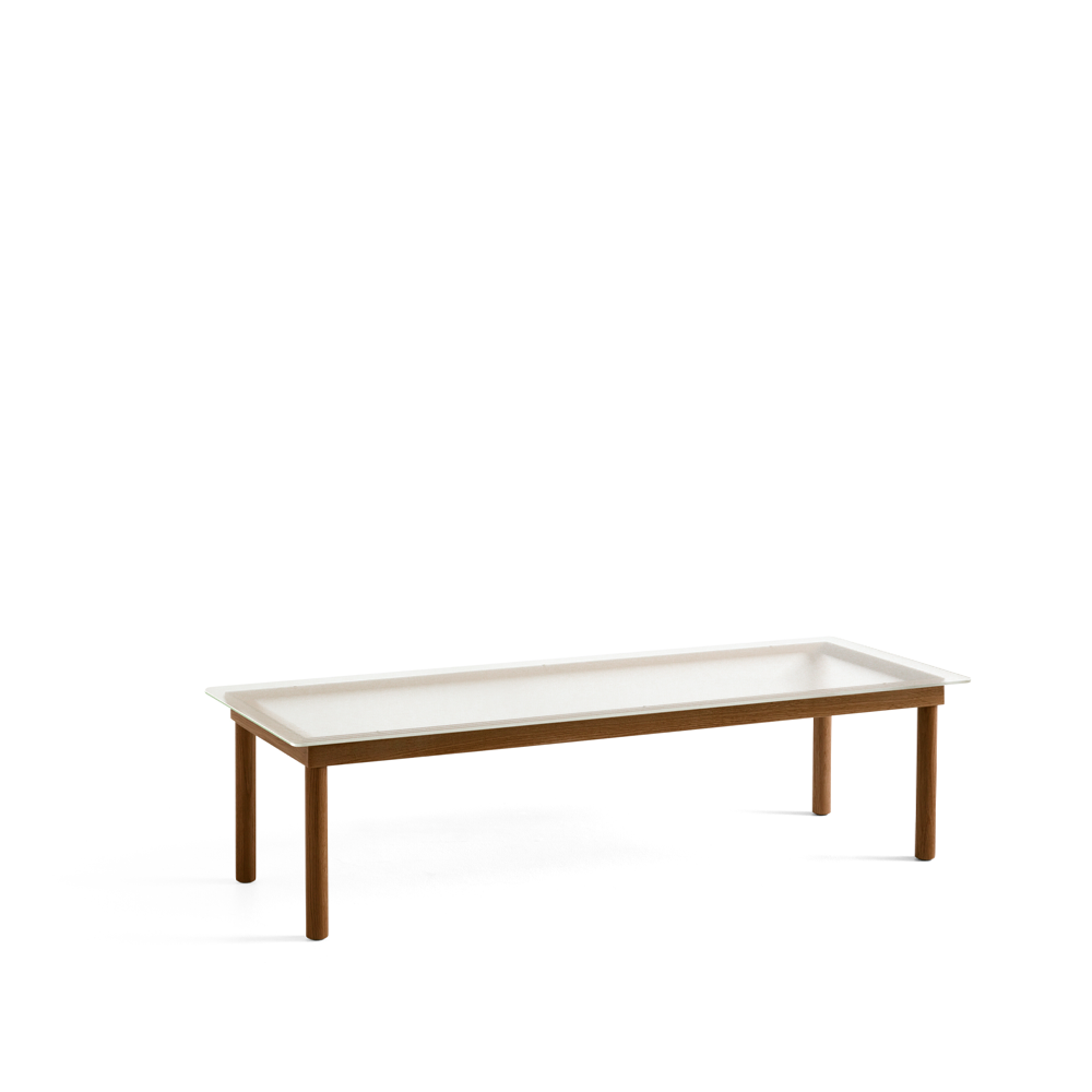 HAY Kofi coffee table Walnut-ribbed glass, 50 cm