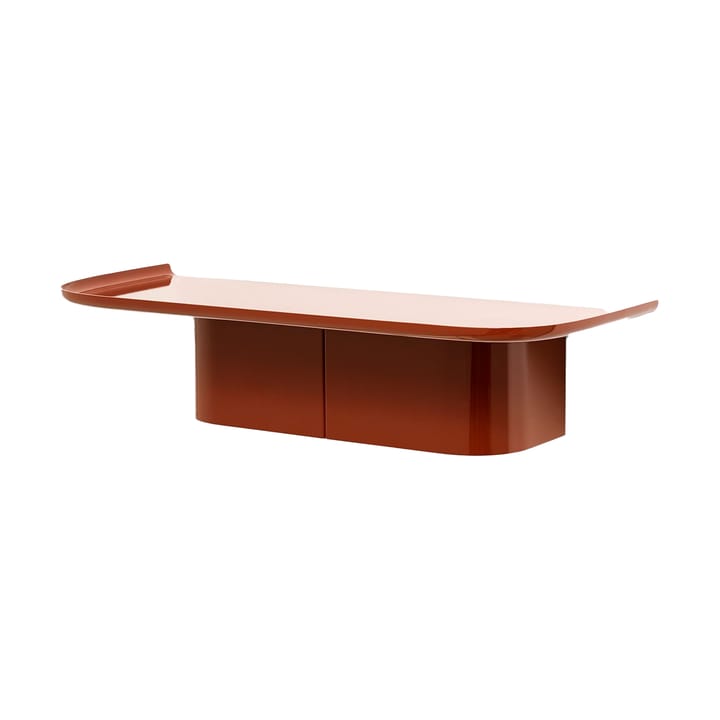 Korpus 4 hooks wallshelf M - Brick red - HAY