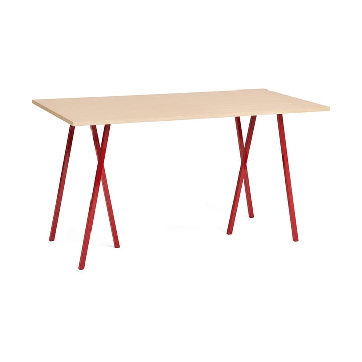 Loop Stand dining table 87,5x180 cm - Maroon red-clear lacq. oak - HAY