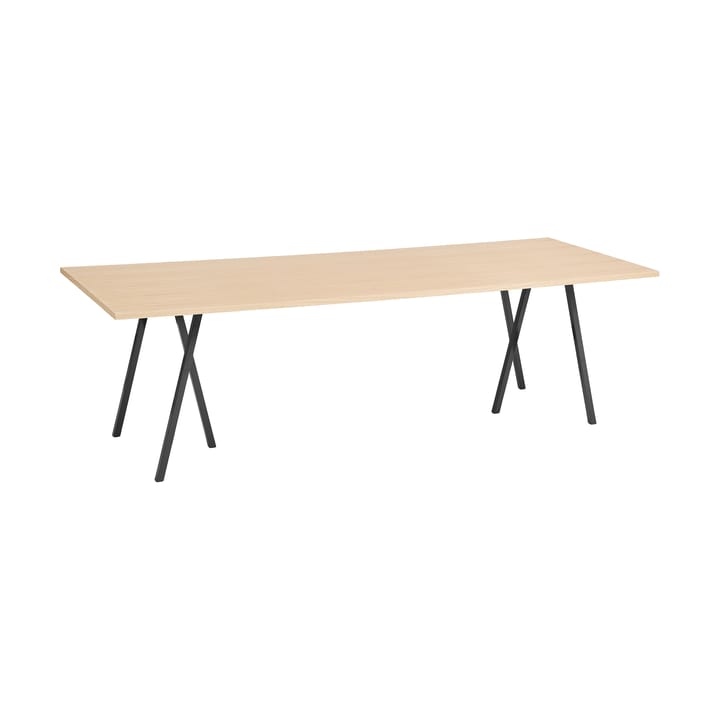 Loop Stand dining table 92,5x250 cm - Black-clear lacq. oak - HAY