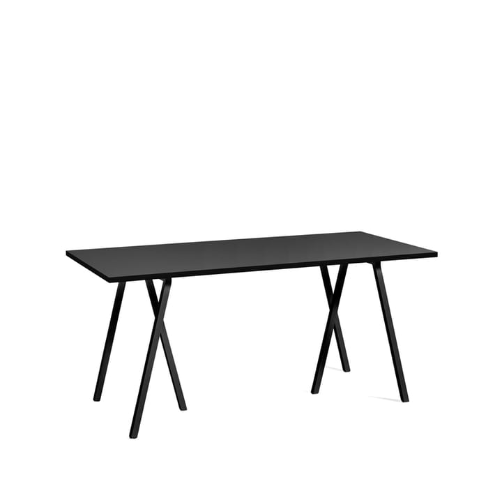 Loop Stand dining table - Black linoleum-black, 160 cm - HAY