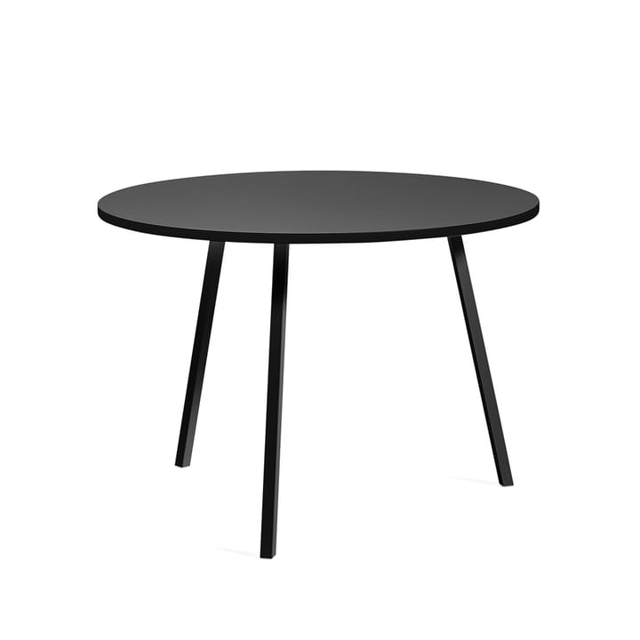 Loop Stand dining table round - Black linoleum-black, Ø105 cm - HAY