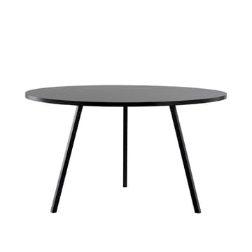 Loop Stand dining table round - Black linoleum-black, Ø120 cm - HAY