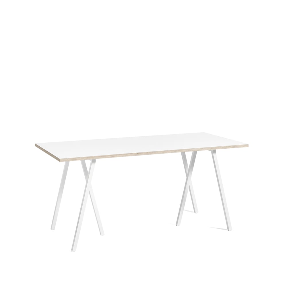 HAY Loop Stand dining table White laminate-white, 160 cm