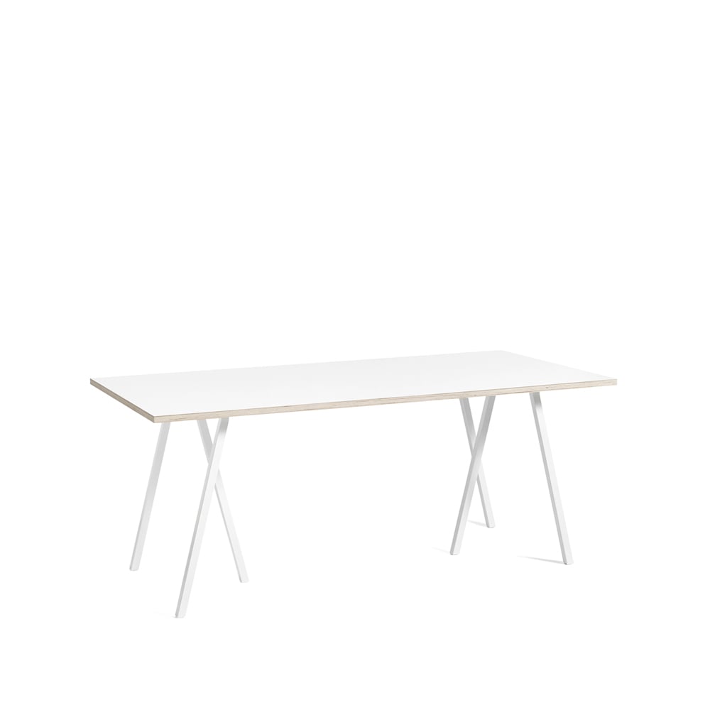 HAY Loop Stand dining table White laminate-white, 180 cm