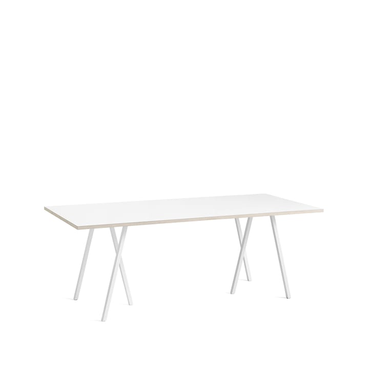 Loop Stand dining table - White laminate-white, 200 cm - HAY