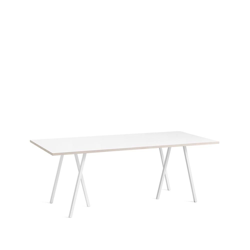 HAY Loop Stand dining table White laminate-white, 200 cm