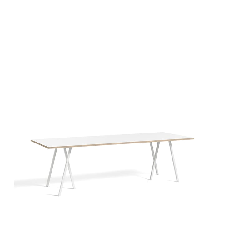 Loop Stand dining table - White laminate-white, 250 cm - HAY