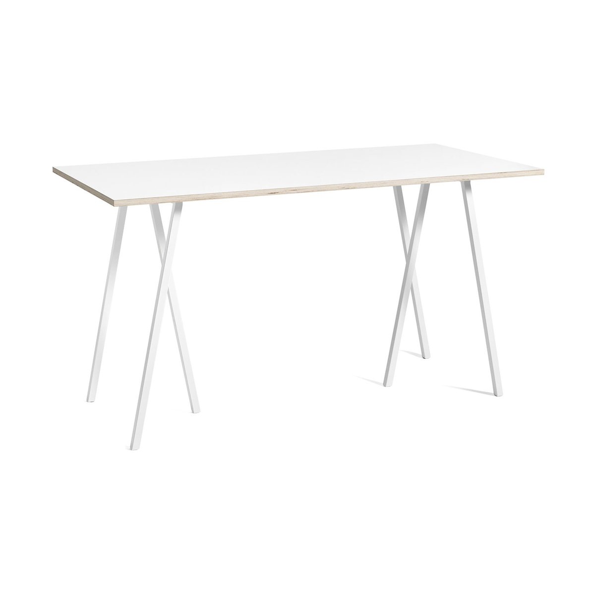 HAY Loop Stand incl. support bar table 87,5x180 cm White-white laminate-plywood