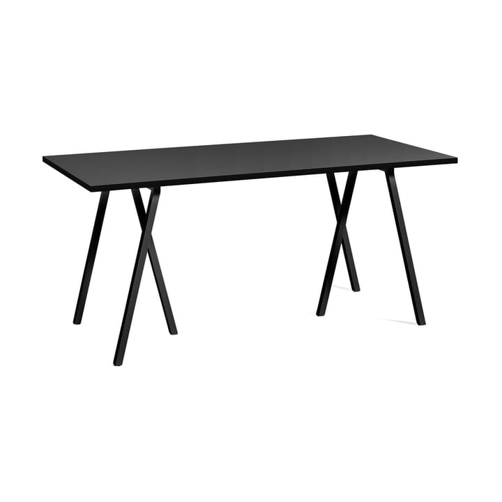 Loop Stand incl. support dining table 77,5x160 cm - Black-black linoleum-black ash - HAY