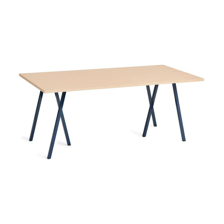 Loop Stand incl. support dining table 87,5x180 cm - Deep blue-clear lacq. oak - HAY