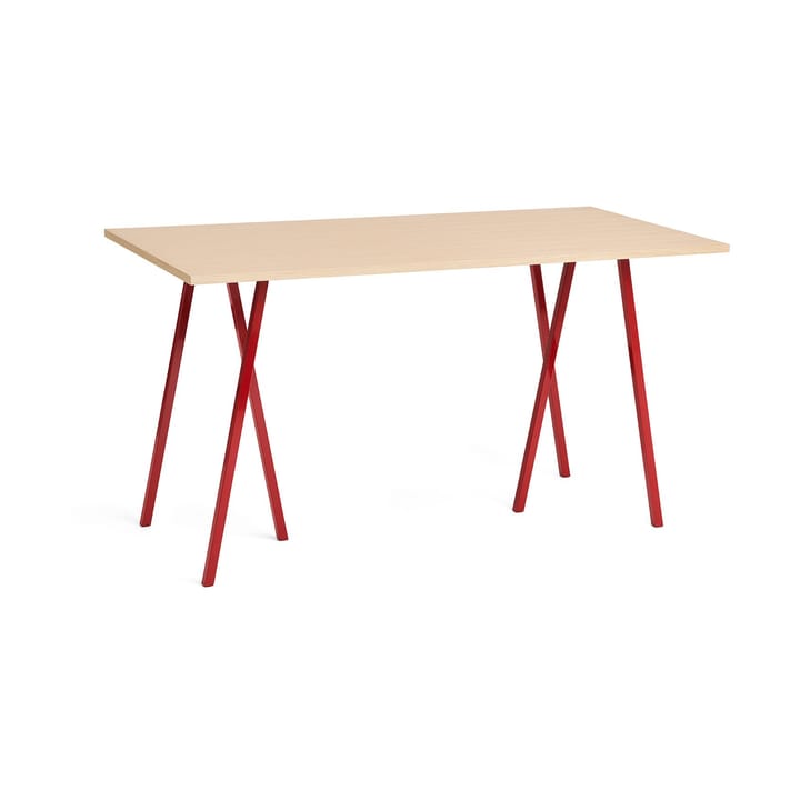 Loop Stand incl. support dining table 87,5x180 cm - Maroon red-clear lacq. oak - HAY