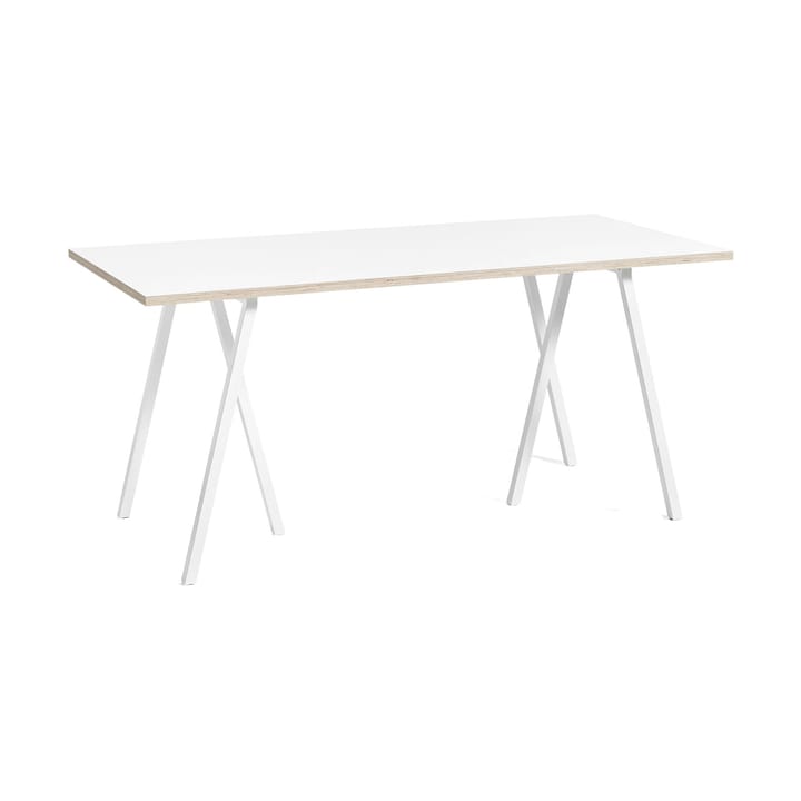 Loop Stand incl. support dining table 87,5x180 cm - White-white laminate-plywood - HAY