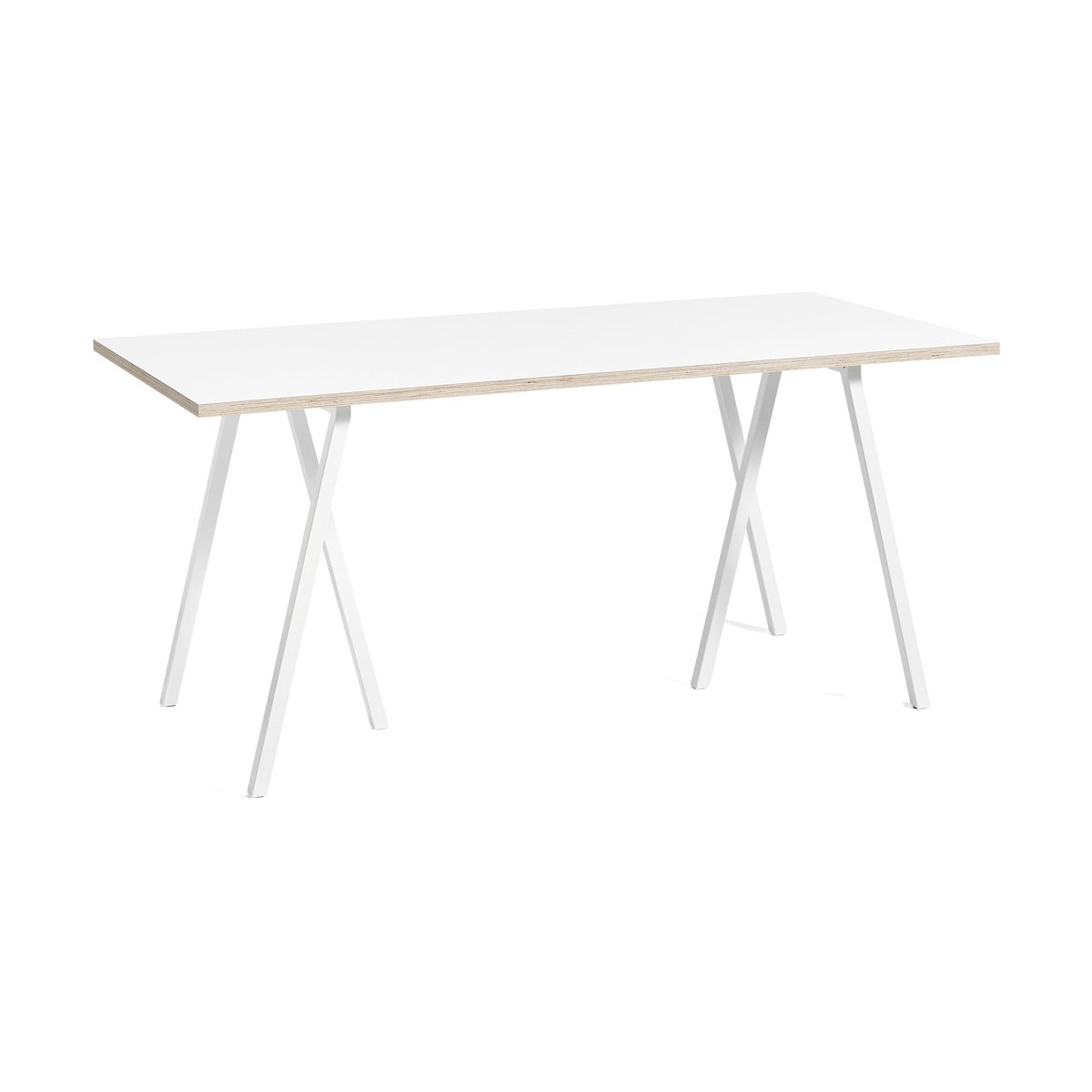 HAY Loop Stand incl. support dining table 87,5x180 cm White-white laminate-plywood