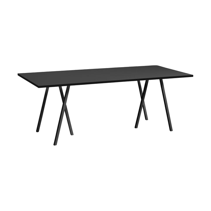 Loop Stand incl. support dining table 92,5x200 cm - Black-black linoleum-black ash - HAY