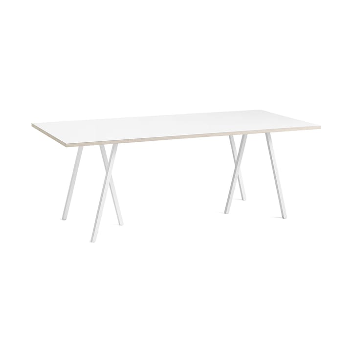 Loop Stand incl. support dining table 92,5x200 cm - White-white laminate-plywood - HAY