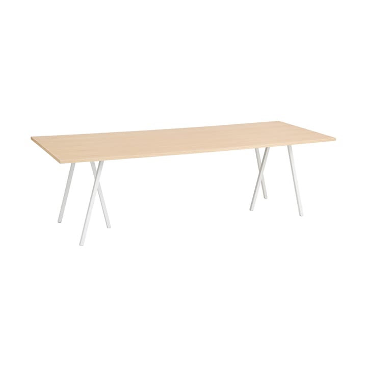 Loop Stand incl. support dining table 92,5x250 cm - White-clear lacq. oak - HAY