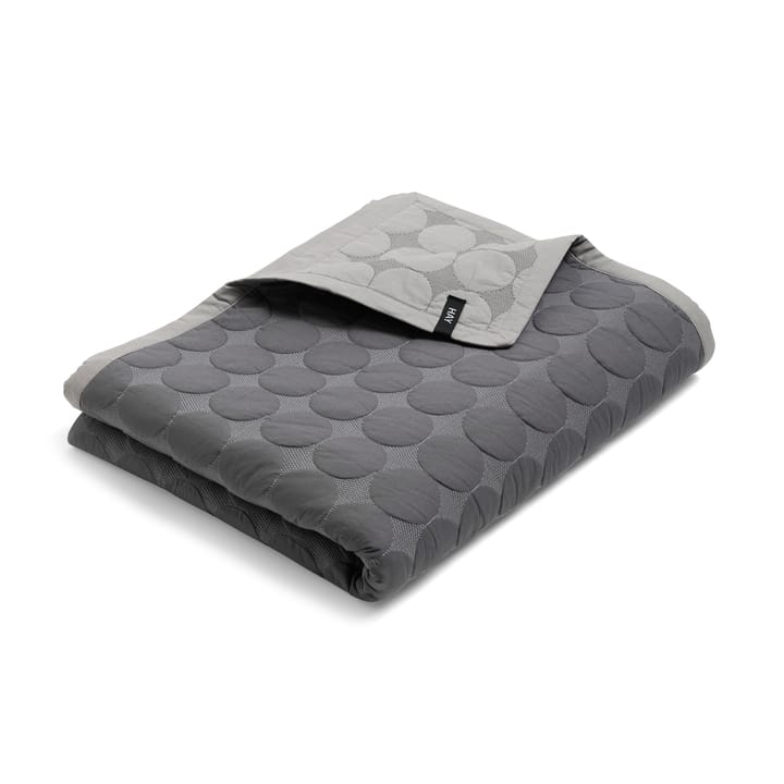 Mega Dot bedspread organic 235x245 cm - Dark grey - HAY