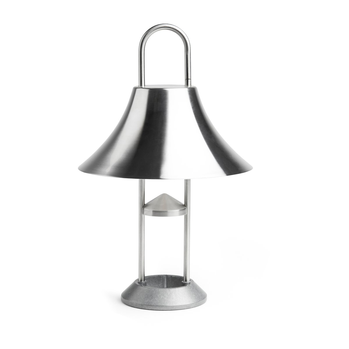 HAY Mousqueton portable table lamp 30.5 cm Brushed stainless steel