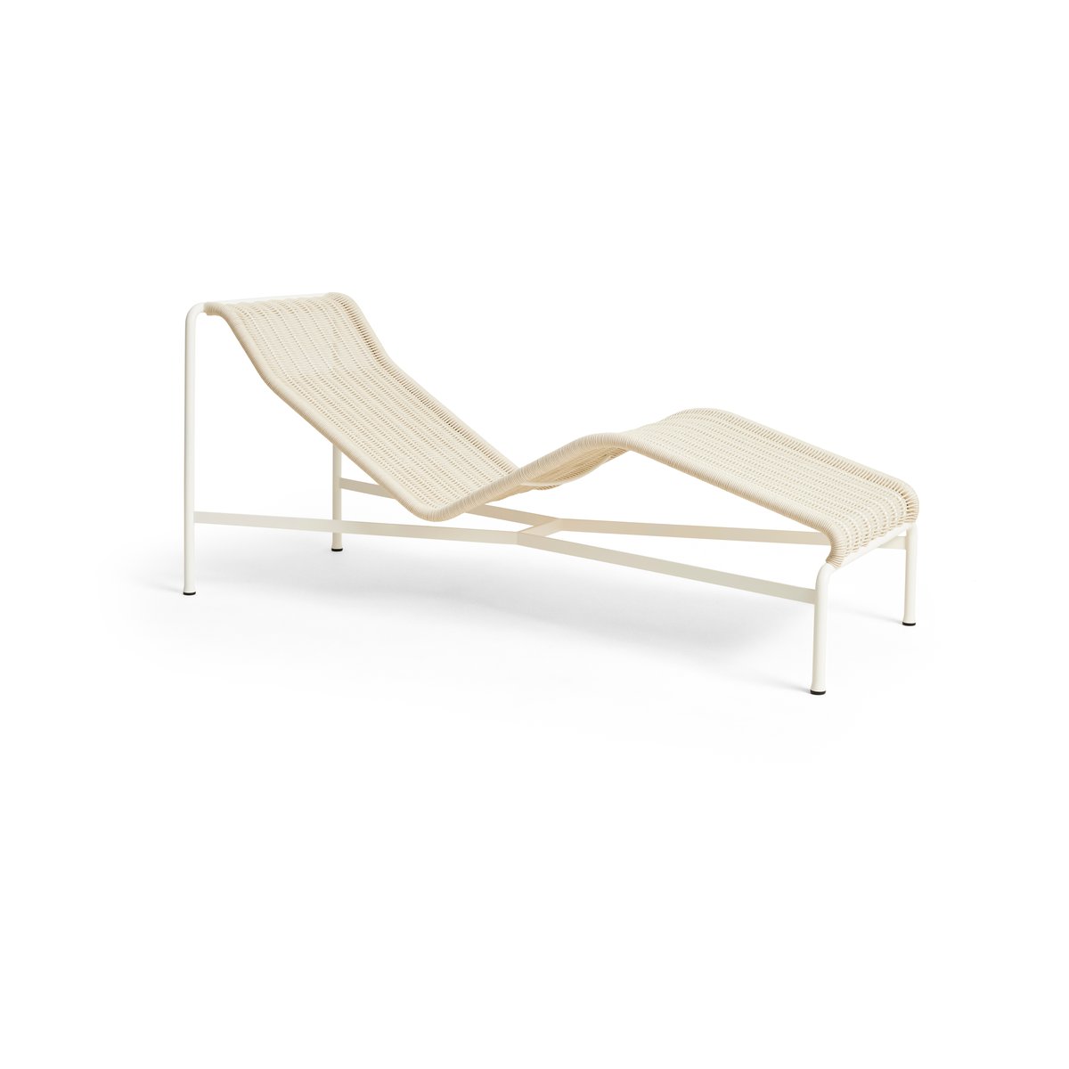 HAY Palissade Cord chaise longue Cream white