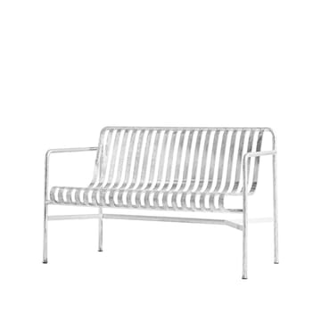 Palissade Dining bench with armrests - Hot galvanized - HAY