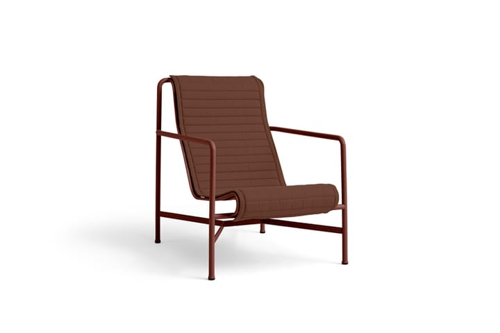 Palissade High lounge chair, Iron red HAY