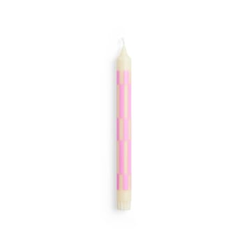 Pattern candle - Off white-pink - HAY