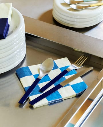 Pattern Dinner Check napkin 40x40 cm 20-pack - Off white-blues M - HAY