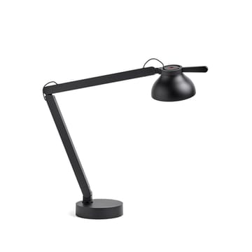 PC desk lamp - Soft black, with lamp base - HAY