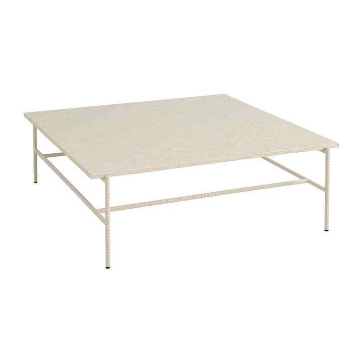 Rebar coffee table 100x104x33 cm - Beige marble-alabaster - HAY