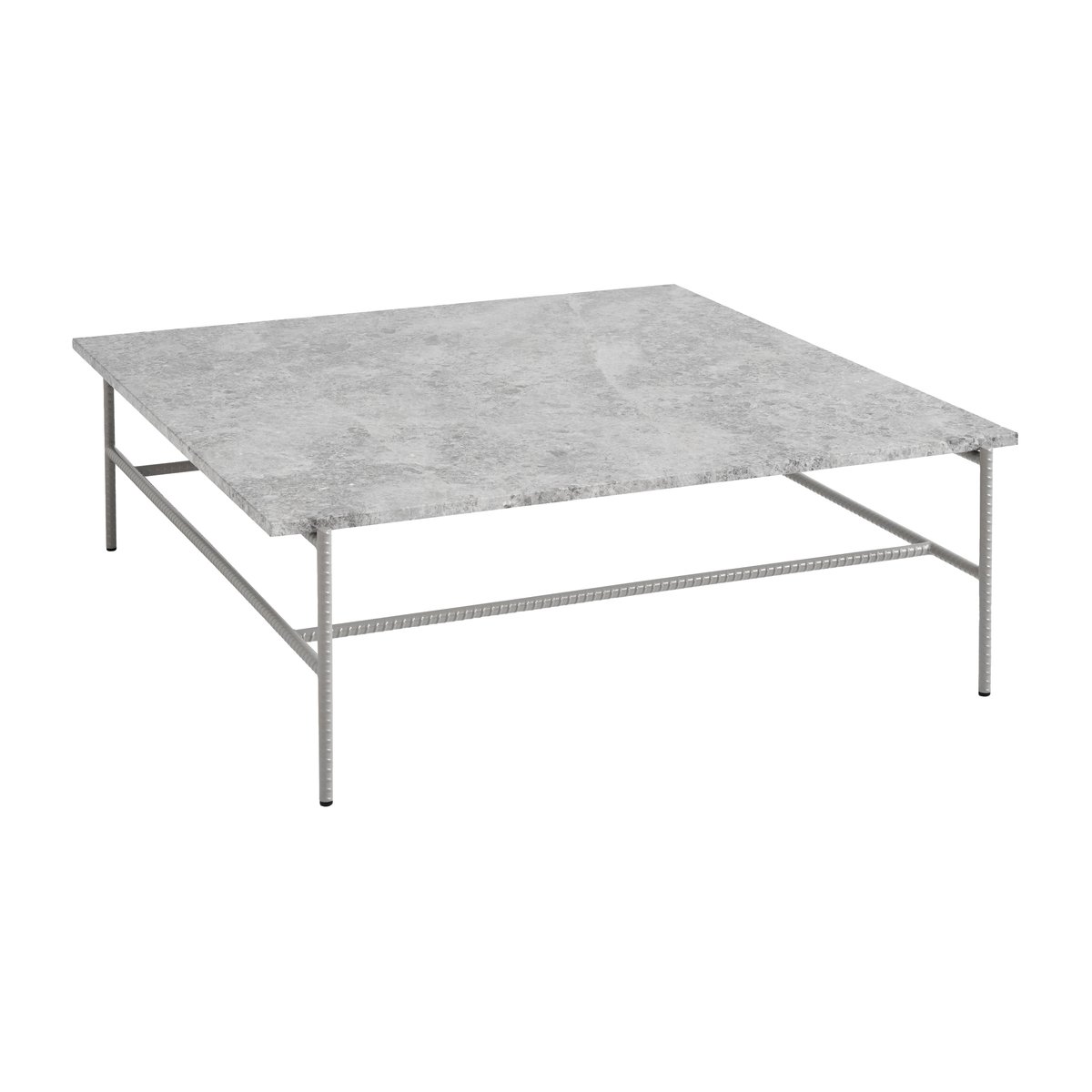 HAY Rebar coffee table 100x104x33 cm Grey marble-fossil