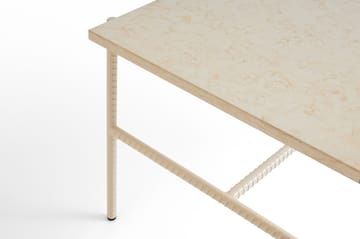 Rebar coffee table 80x49x40,5 cm - Beige marble-alabaster - HAY