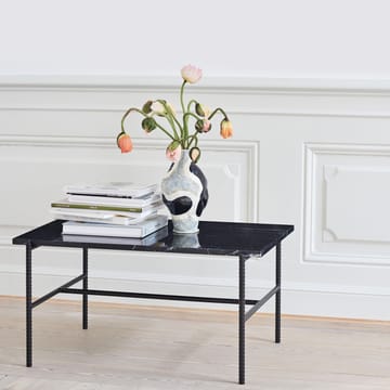 Rebar coffee table 80x49x40,5 cm - Black marble-black - HAY