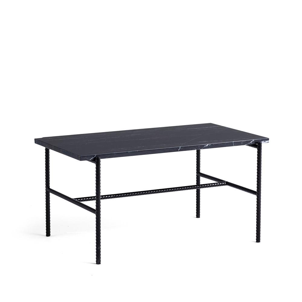 HAY Rebar coffee table 80x49x40,5 cm Black marble-black