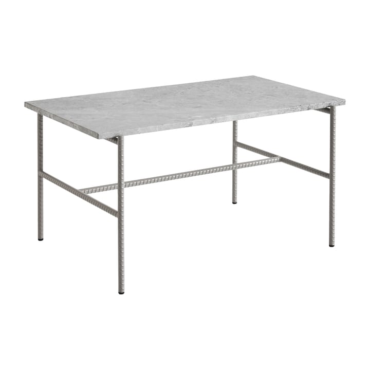 Rebar coffee table 80x49x40,5 cm - Grey marble-fossil - HAY