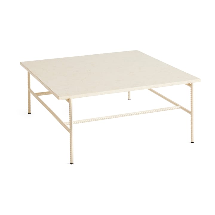 Rebar coffee table 80x84x33 cm - Beige marble-alabaster - HAY