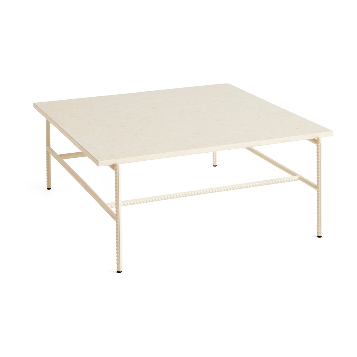 HAY Rebar coffee table 80x84x33 cm Beige marble-alabaster