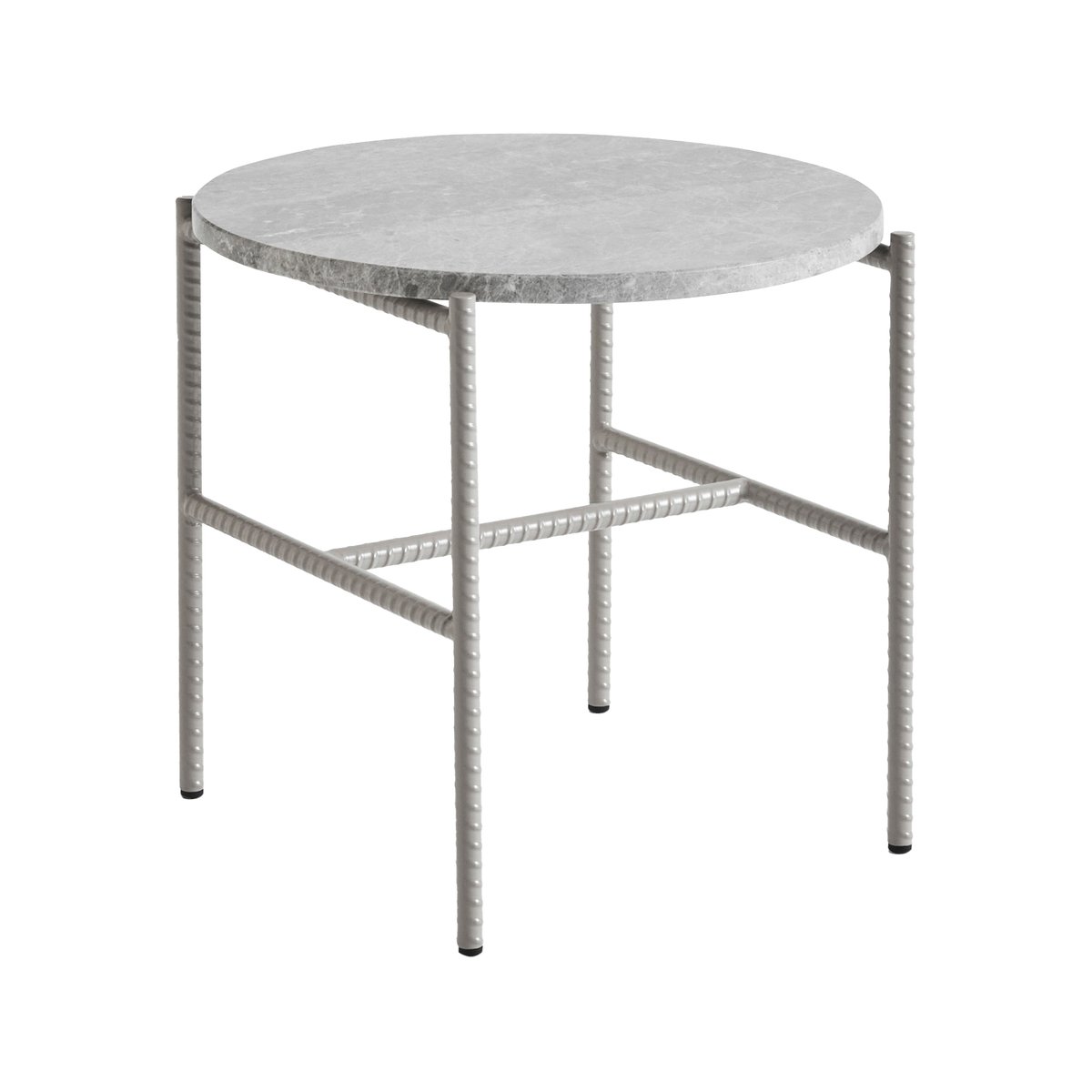 HAY Rebar side table Ø45 cm Grey marble-fossil