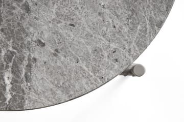 Rebar side table Ø45 cm - Grey marble-fossil - HAY