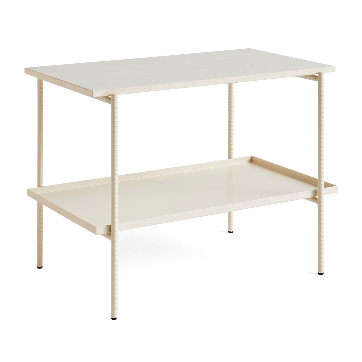 HAY Rebar side table 75x44x55 cm Beige marble-alabaster