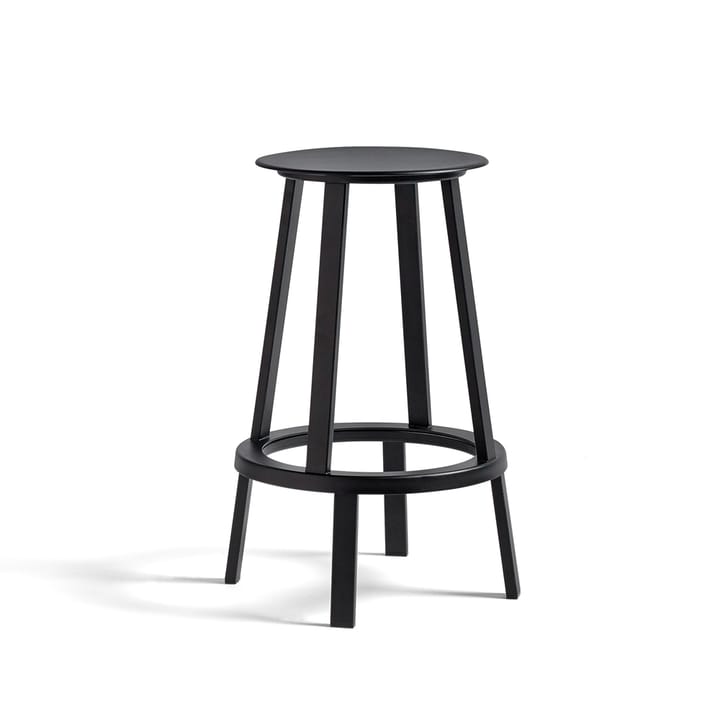 Revolver bar stool - Black, low - HAY