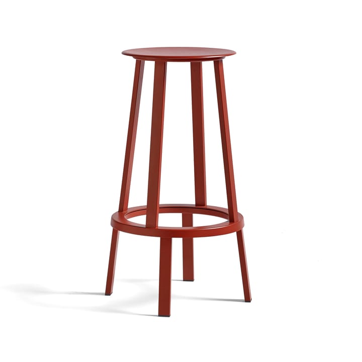 Revolver bar stool - Red, high - HAY