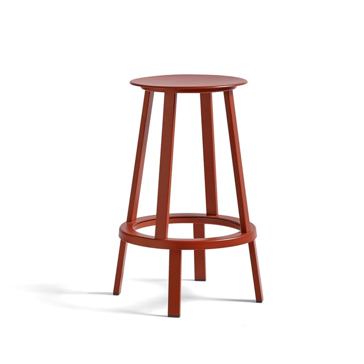 Revolver bar stool - Red, low - HAY