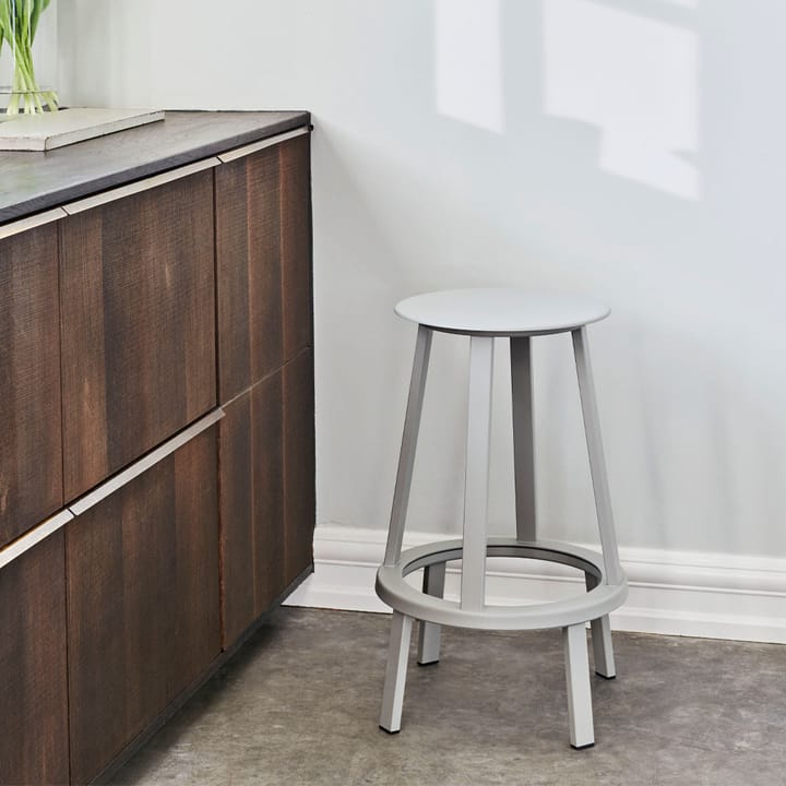 Revolver bar stool, Sky grey, high HAY