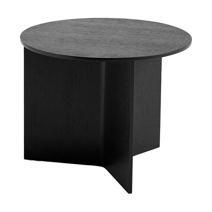 Slit coffee table Ø45 cm - Black lacquered oak - HAY